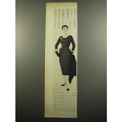 1955 Bonwit Teller Nantucket Naturals Dress Ad - Anatomy of Fall