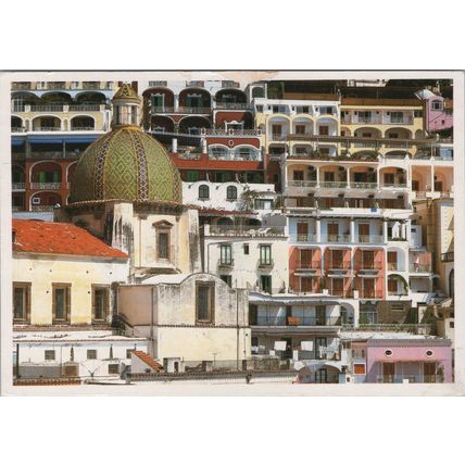 ZAYIX Postcard Positano Italy Panoramic City View 102022-PC22