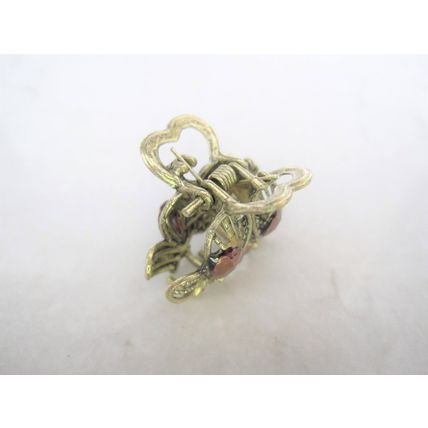 Small mini rose gold/copper tone metal hair claw clip