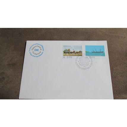 1979 Ireland postal FDC Cover - Europa Transport - Stage Coach / Ship