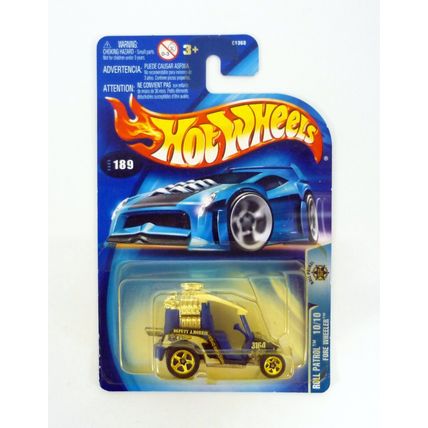 Hot Wheels Fore Wheeler #189 Roll Patrol 10/10 Blue Die-Cast Car 2003