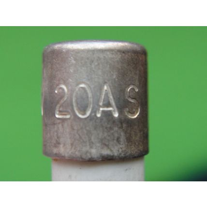 20A 32V Low Volts 1.25” 32mm Ceramic Fuses Loose Pack of 5 Silver Plate NOS
