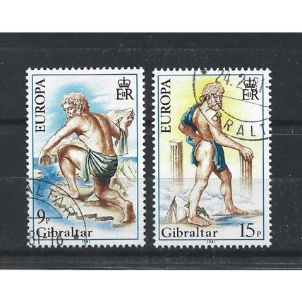 Gibraltar.1980 Europa.Folklore set of 2.Fine Used.Nov23