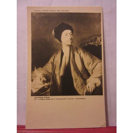 MATTHEW PRIOR by T. Hudson unused postcard National portrait Gallery #