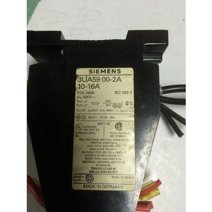 LOT 4 MIXED SIEMENS 3UA59,3UA59 00-2A,3UA59 00-2D,3UA59 00-2B OVERLOAD RELAY,SR