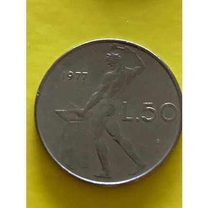 Umlaufmünze Italien 50 Lire 1977
