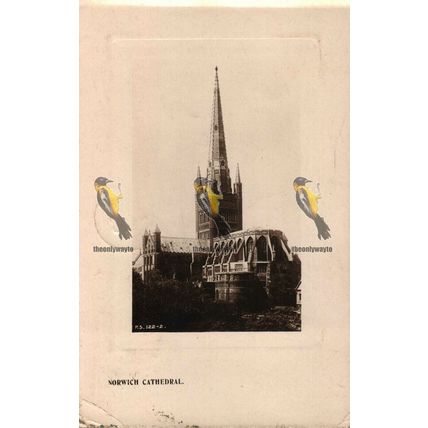 Norwich Cathedral, Norfolk, PS-122-2 RP Rapid Photo Printing Postcard, 1908