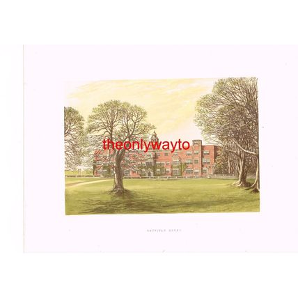 HATFIELD HOUSE, HATFIELD, BEDS (MARQUIS OF SALISBURY), Book Illustration, c1880