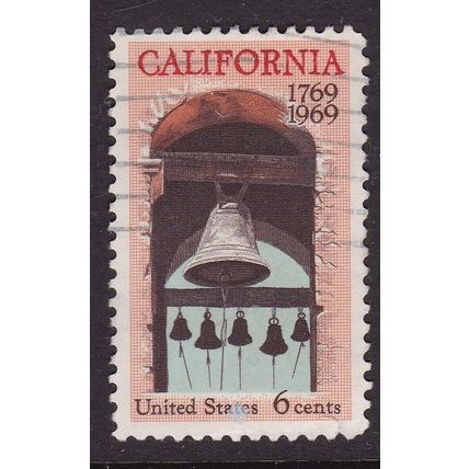 United States 1969 Belfry Carmel Mission 6c Fine Used SG 1360 VGC