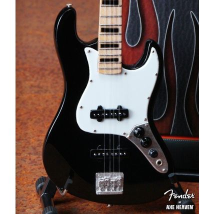 GEDDY LEE Fender Jazz Bass w/ Black Inlays 1:4 Scale Replica Guitar ~Axe Heaven~