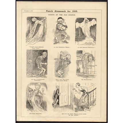 ART OF GIVING - THEN 1934 Ernest Howard Shepard PUNCH CARTOON PAGE