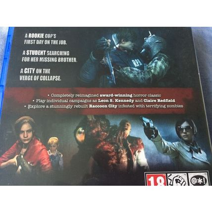 RESIDENT EVIL 2 (2019 Sony PlayStation 4 Remake of classic PS2 Zombie Game) PS4