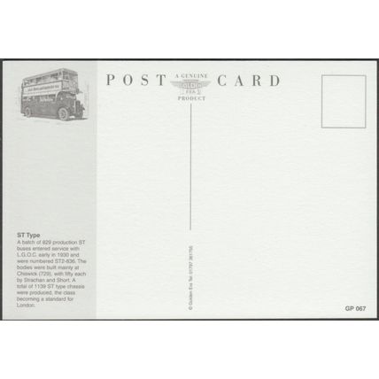 London Transport ST Bus - Golden Era Postcard