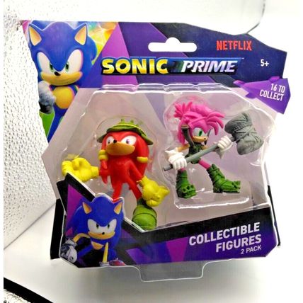 Amy Rose and Knuckles 2.5" Figure Set - SEALED! (Sonic Prime) FAST SHIP!