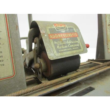 Vintage 1949 Elliott Addresserette Addressing Machine Printing Press Industrial