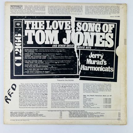 Jerry Murads Harmonicats The Love Song Of Tom Jones Vinyl LP Record AlbumCS-8966