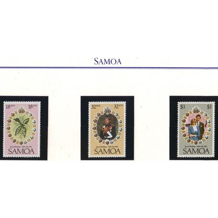 SAMOA SG599-601 1981 ROYAL WEDDING Unmounted Mint