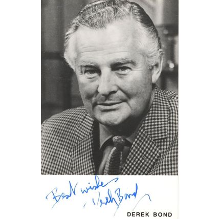 Derek Bond as Mature Portrait Rare Undedicated Hand Signed Old Photo