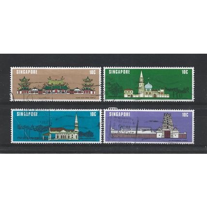 Singapore.National Monuments set of 4.Fine Used.Jun25