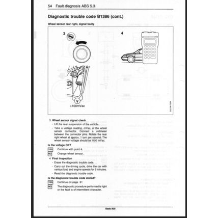 Saab 900 Antilock Braking System Workshop Manual 1996 199526088 PDF