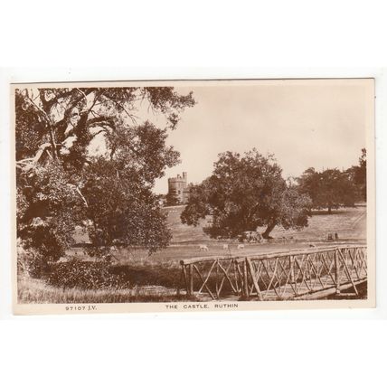 The Castle Ruthin Postcard RP Denbighshire Wales 97107