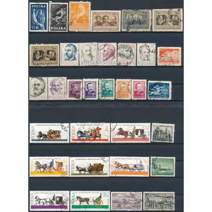 1200+ Stamp Selection - Poland - Used Hinged