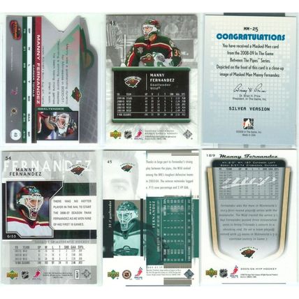 Manny Fernandez 6x card lot incl Mask