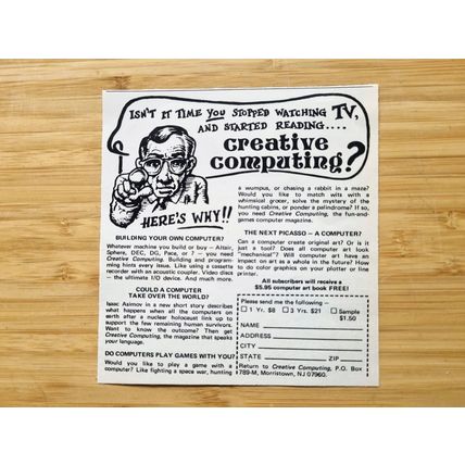 Robert Crumb 1976 Vintage US Print Advert, 70s Ephemera, Scrapbook Journal