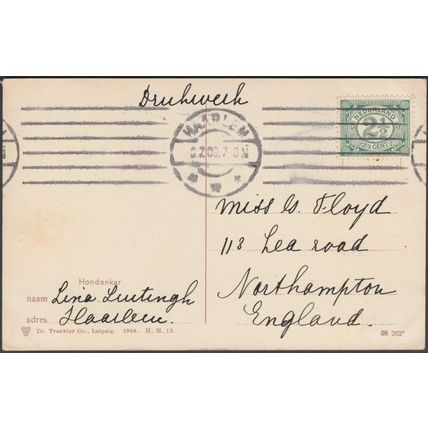 Hondenkar, Holland, 1908 - Dr Trenkler Briefkaart
