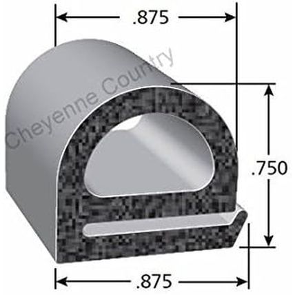 Universal® Vintage Refrigerator Door Replacement Seal Price per Foot E (17 Feet)