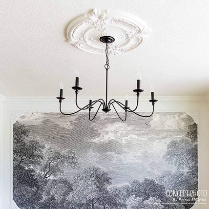 Ekena Millwork CM28BE 28 3/8"OD X 3 3/4"ID X 1 5/8"P Benson Classic Ceiling Meda