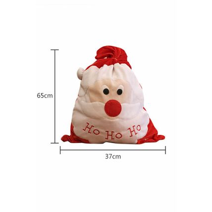 Fiery Red HO HO HO Santa Claus Christmas Gift Bag