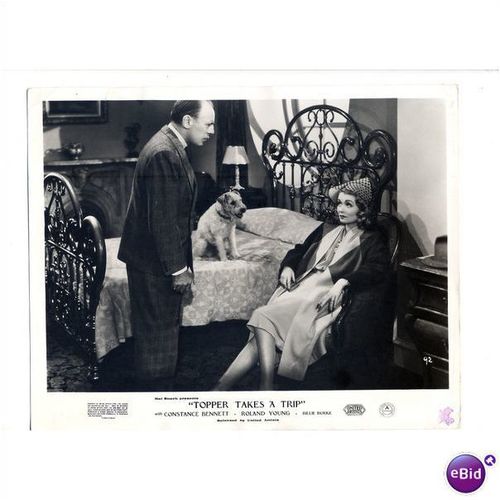 CONSTANCE BENNETT, ROLAND YOUNG "Topper Takes A Trip" 1939 Press Still
