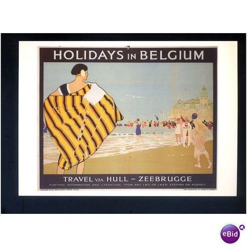 Advertising DGR 65 LNER HOLIDAYS IN BELGIUM Postcard by Drumahoe