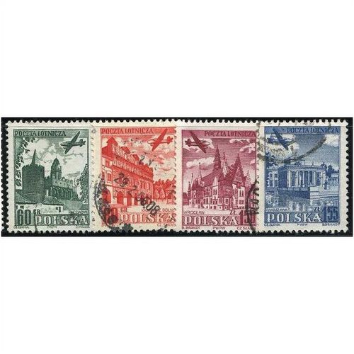 1954 4 different values - #107 fine used (o)