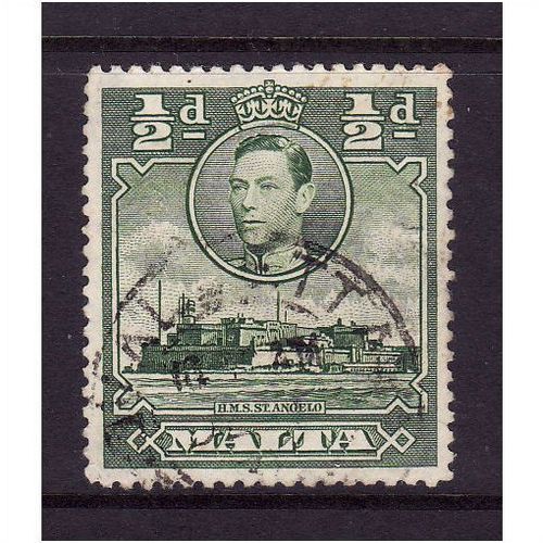 MALTA 1938 SG 218 1/2d GREEN FINE USED #1
