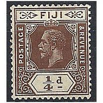 Fiji 1912 SG125a 1/4d Deep Brown Mounted Mint .. .
