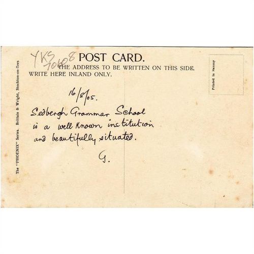 Artist Drawn Grammer School Sedbergh Yorkshire Postcard (YKS70608)