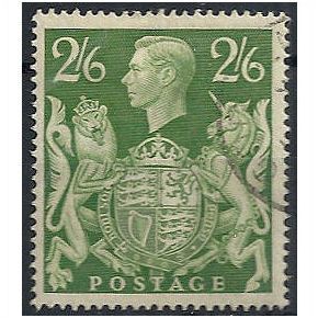 1942 SG475a 2/6d Yellow-Green Very Fine Used. ..