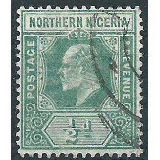 Northern Nigeria 1910 SG28 1/2d Green Fine Used .. ..
