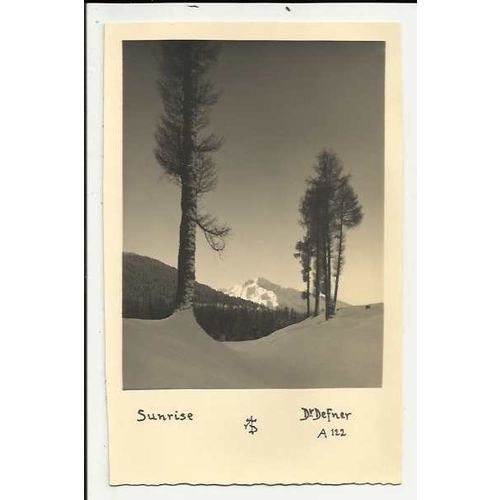 SUNRISE Postcard by Dr Defner, Innsbruck (A 122)