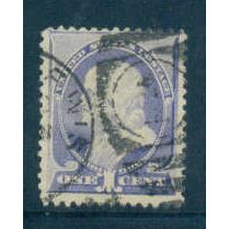 Used 212 1c Benjamin Franklin Barely Clears M01387