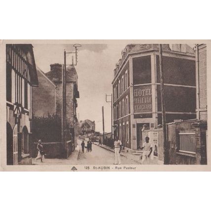 Saint Aubin Hotel BelleVue Belle Vue Rue Pasteur Antique Postcard
