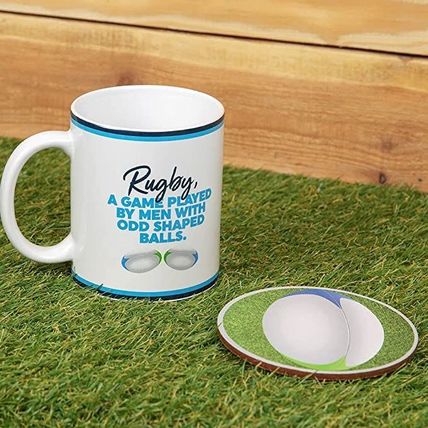 Rugby Mug & Coaster Set 9.5 CM