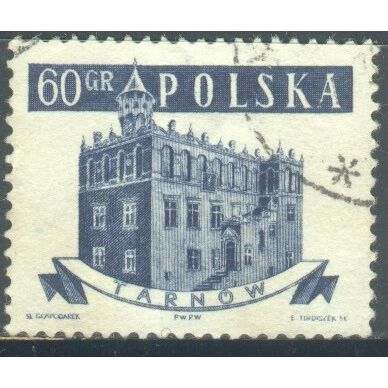 Poland 1958 - SG1048 - 60g blue - Town Hall, Tarnow - used 3
