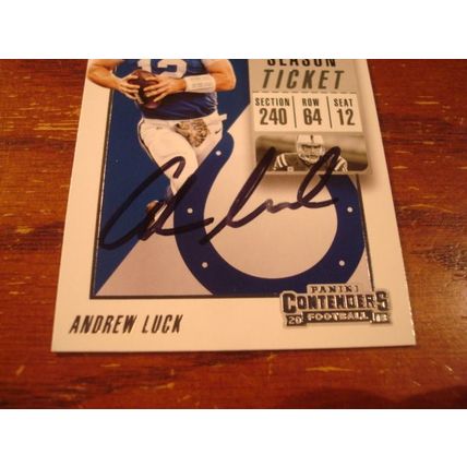 2018 Contenders Season Ticket, Autograph Card w/COA, ANDREW LUCK, Colts