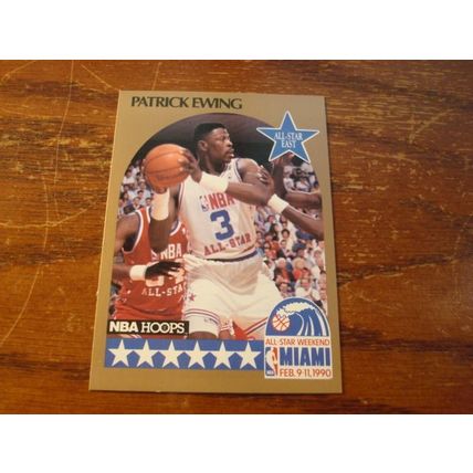 1989-1990 Hoops, 4-Cards, PATRICK EWING, Knicks, HOF,