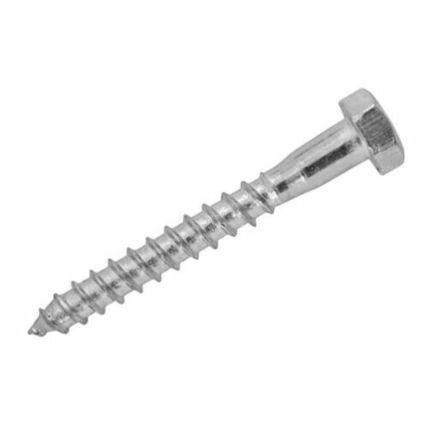 M10 HEX HEXAGON HEAD WOOD SCREW COACH SCREWS BOLTS ZINC PLATED ALL LENGTH