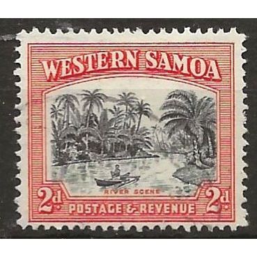 Samoa 1935 SG182 2d Black & Orange Fine Used .
