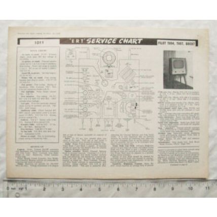 1955 Circuit diagram & Service Pilot TV94+ Television